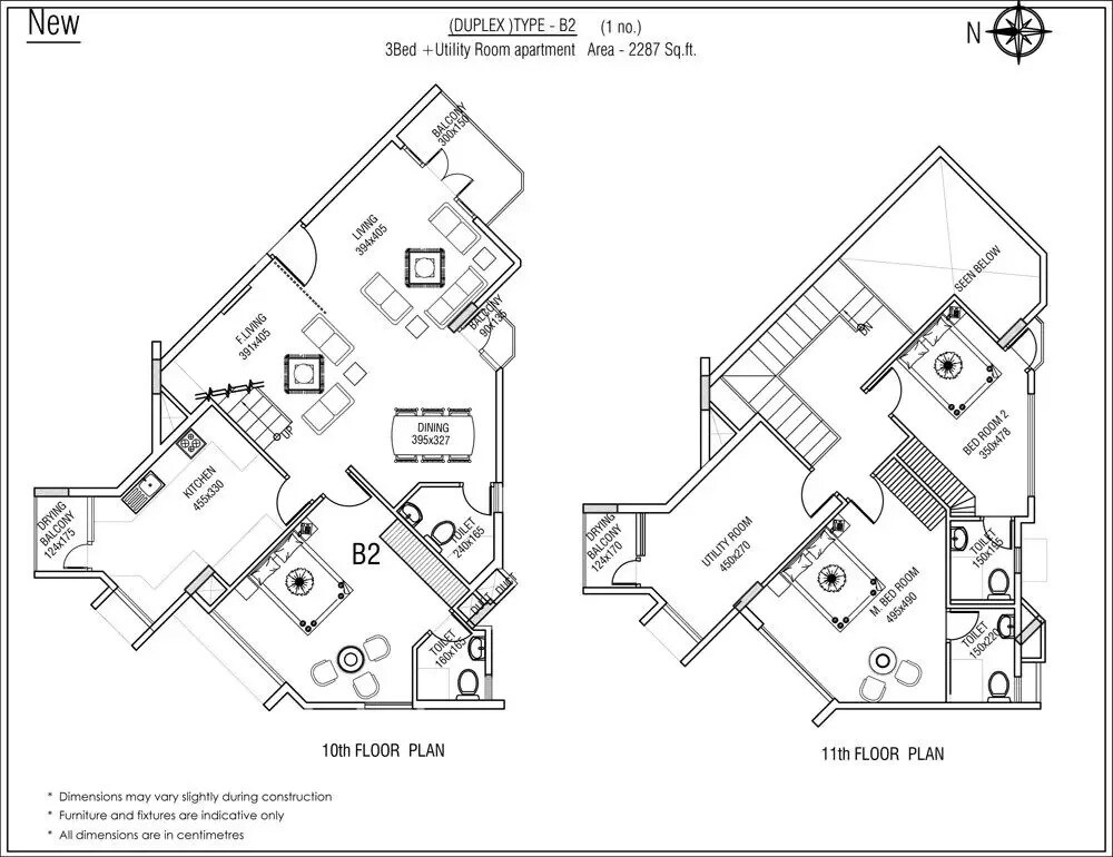 3 BHK 2287 Sq. Ft. Apartment