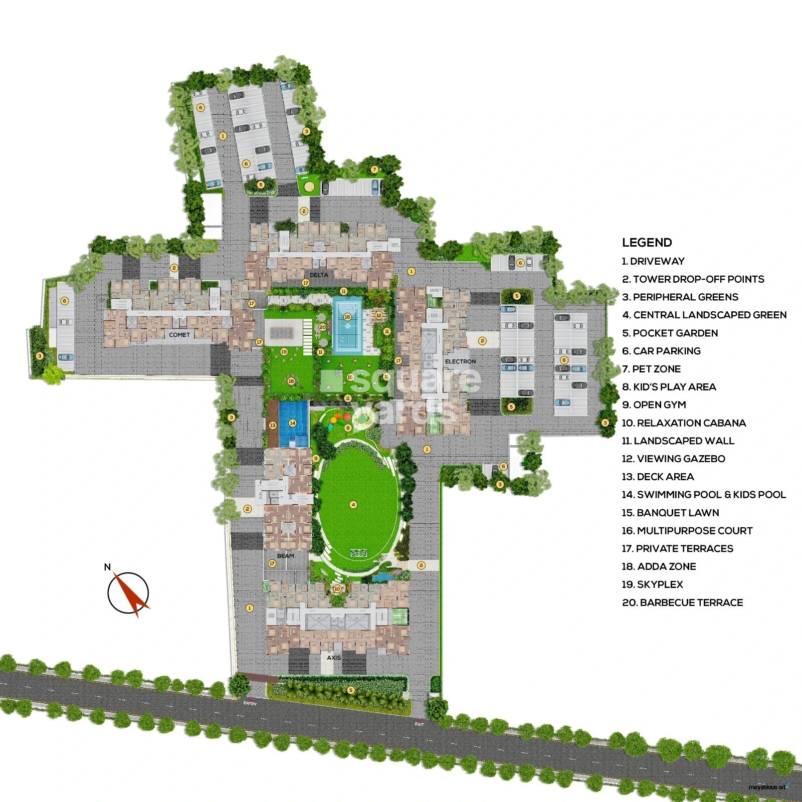 Dhoot-Nucleus_an aerial view of a city with a bunch of buildings