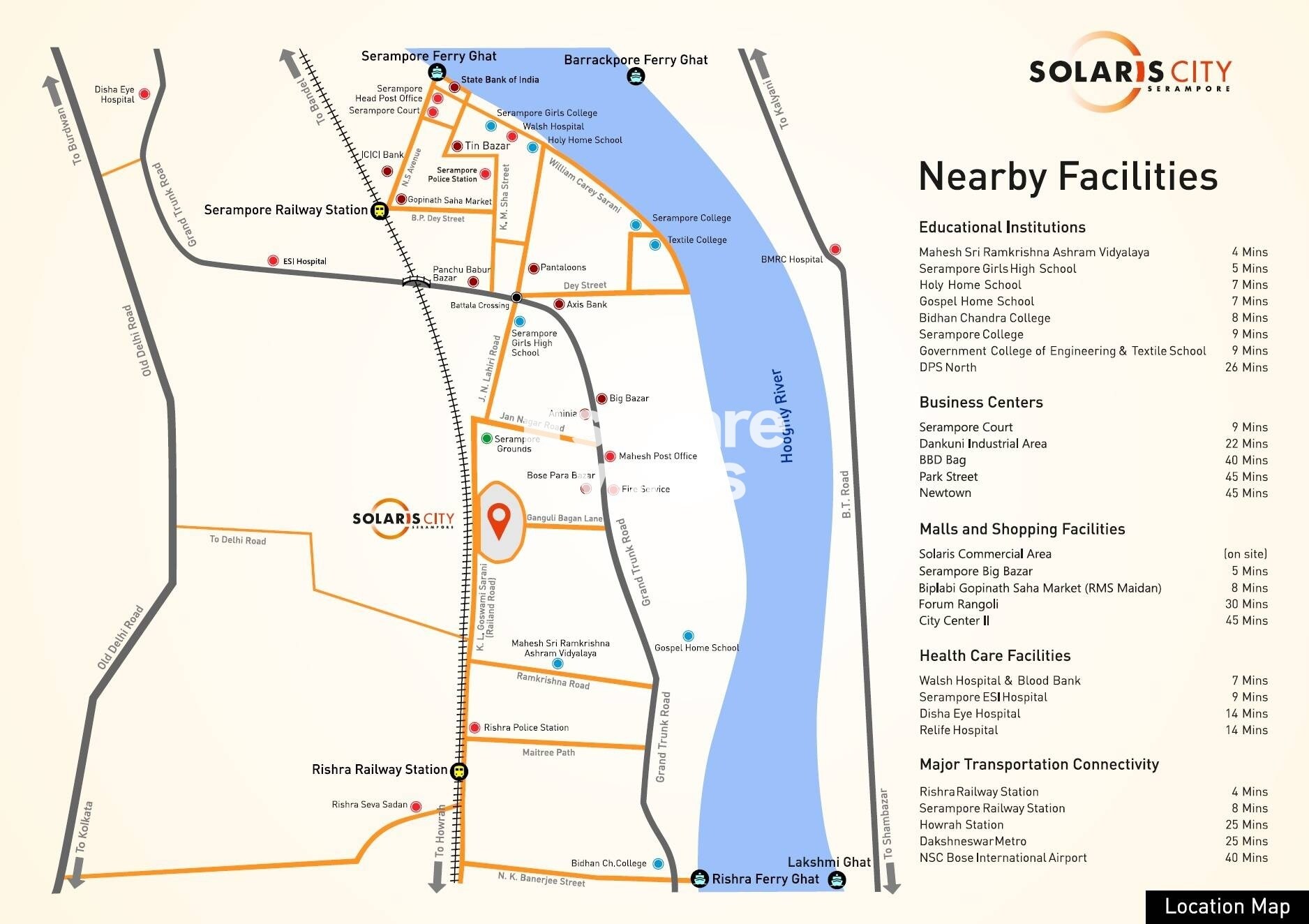 Eden Solaris City Serampore Location Image