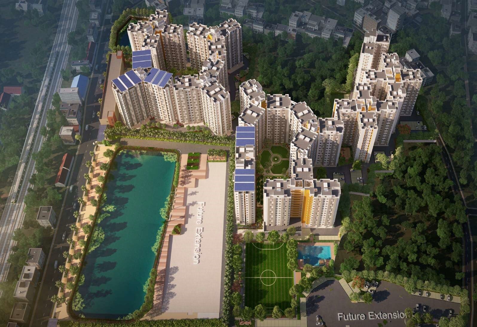 Eden Solaris City Serampore Tower View 2