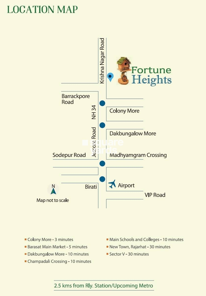 Fortune Heights Barasat Location Image