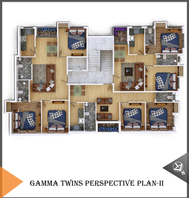 Gamma Twins Floor Plans