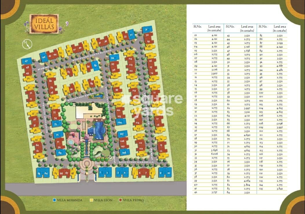 Ideal Villas Floor Plans