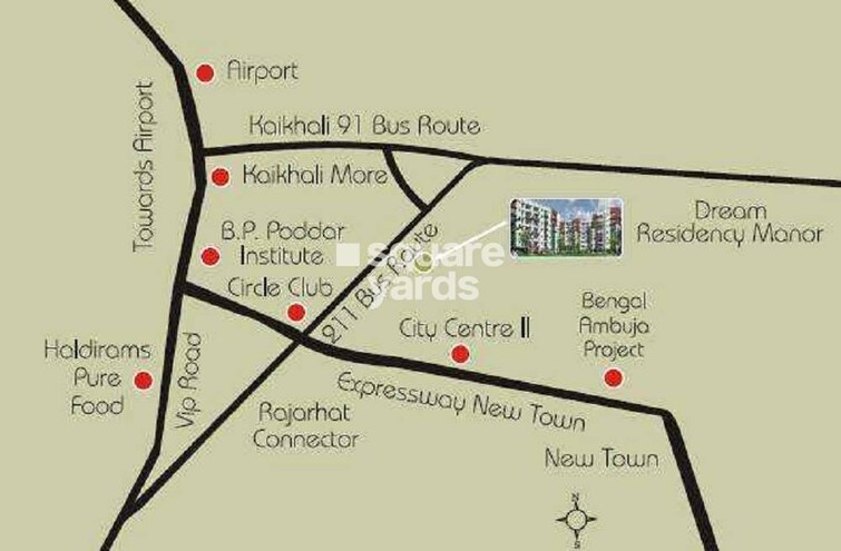 Jain Dream Residency Manor Location Image