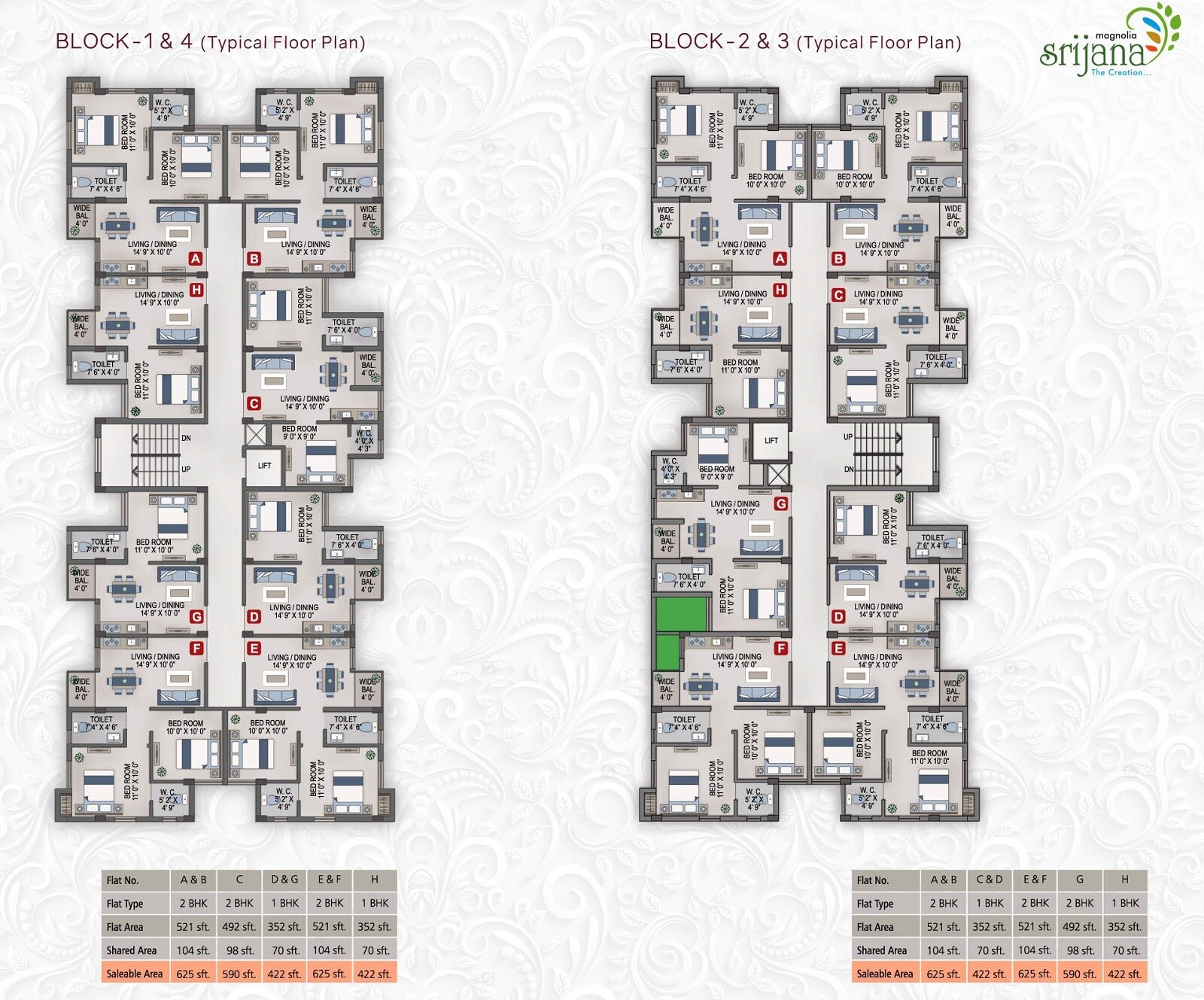 Magnolia Srijana Floor Plans