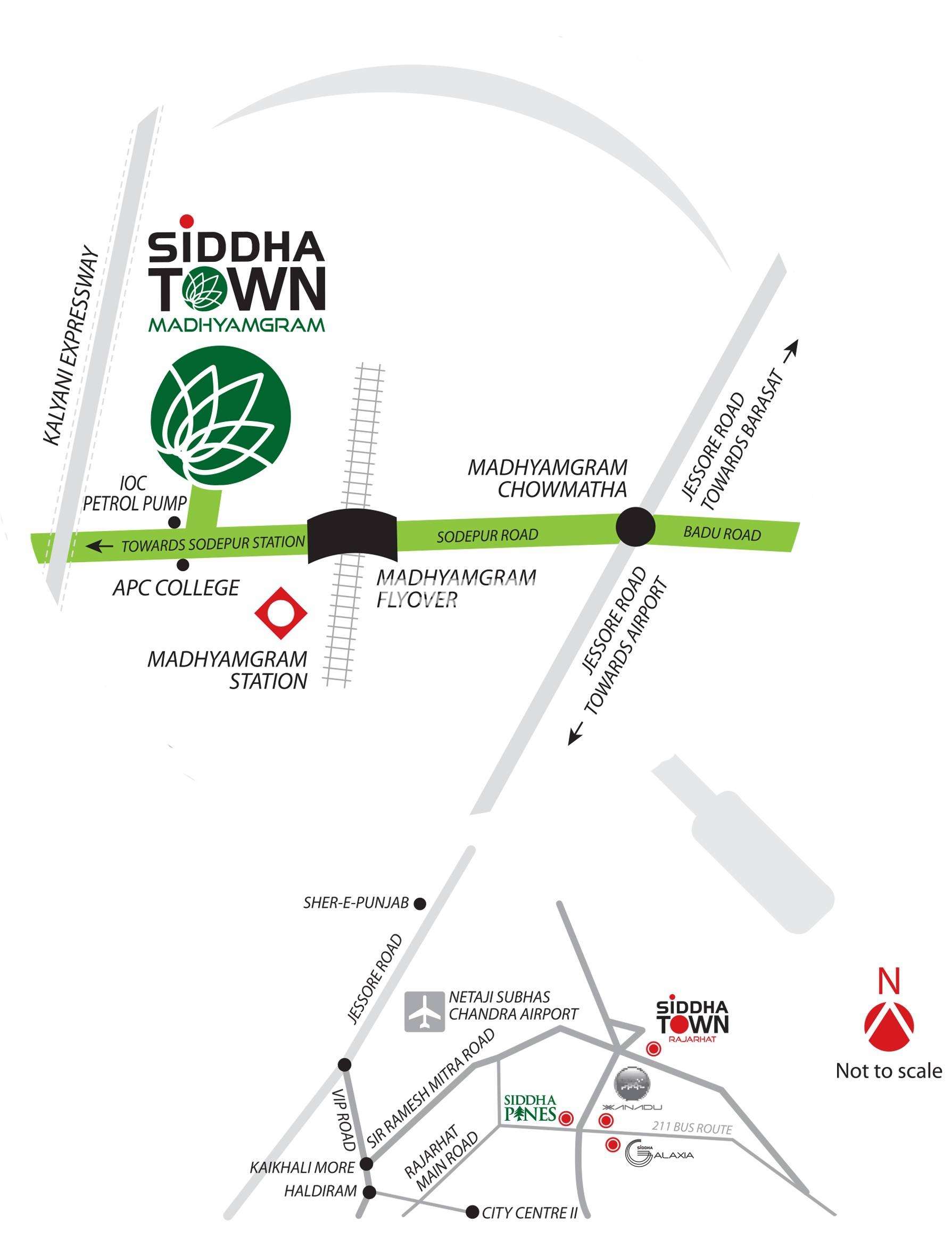 siddha town madhyamgram project location image1