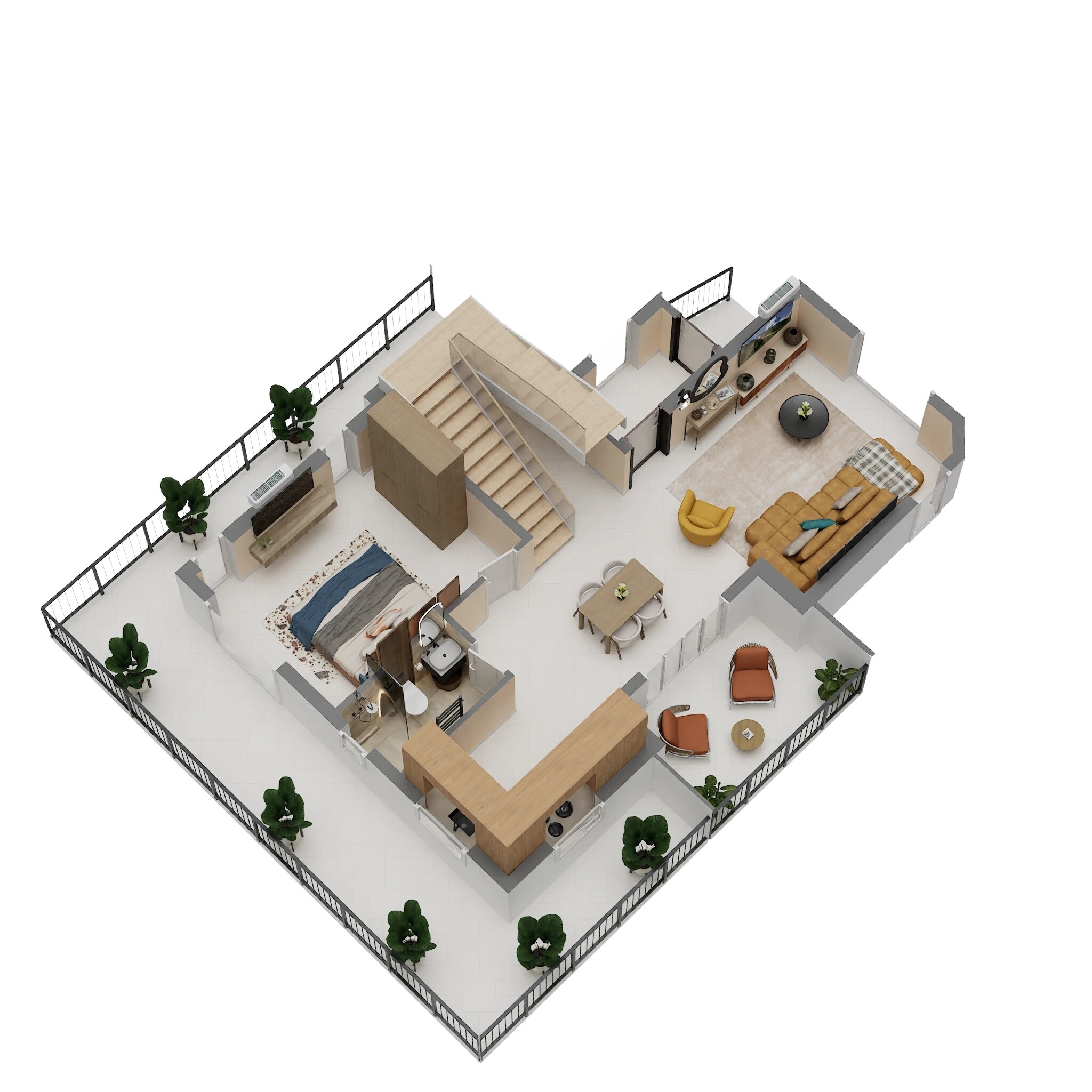 Floor plan of 3 BHK 1404 Sq. Ft. Villa in 24 East Avenue, Kolkata