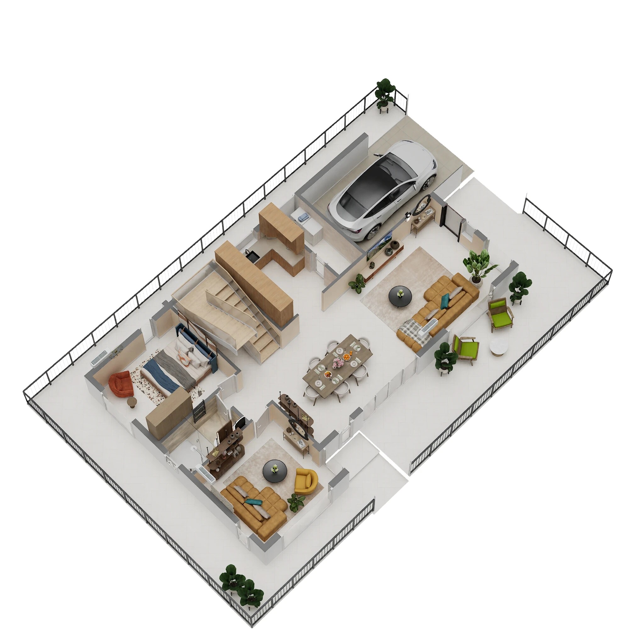 Floor plan of 4 BHK 1997 Sq. Ft. Villa in 24 East Avenue, Kolkata