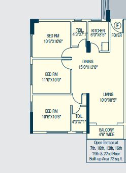 alcove flora fountain apartment 3bhk 1206sqft 1