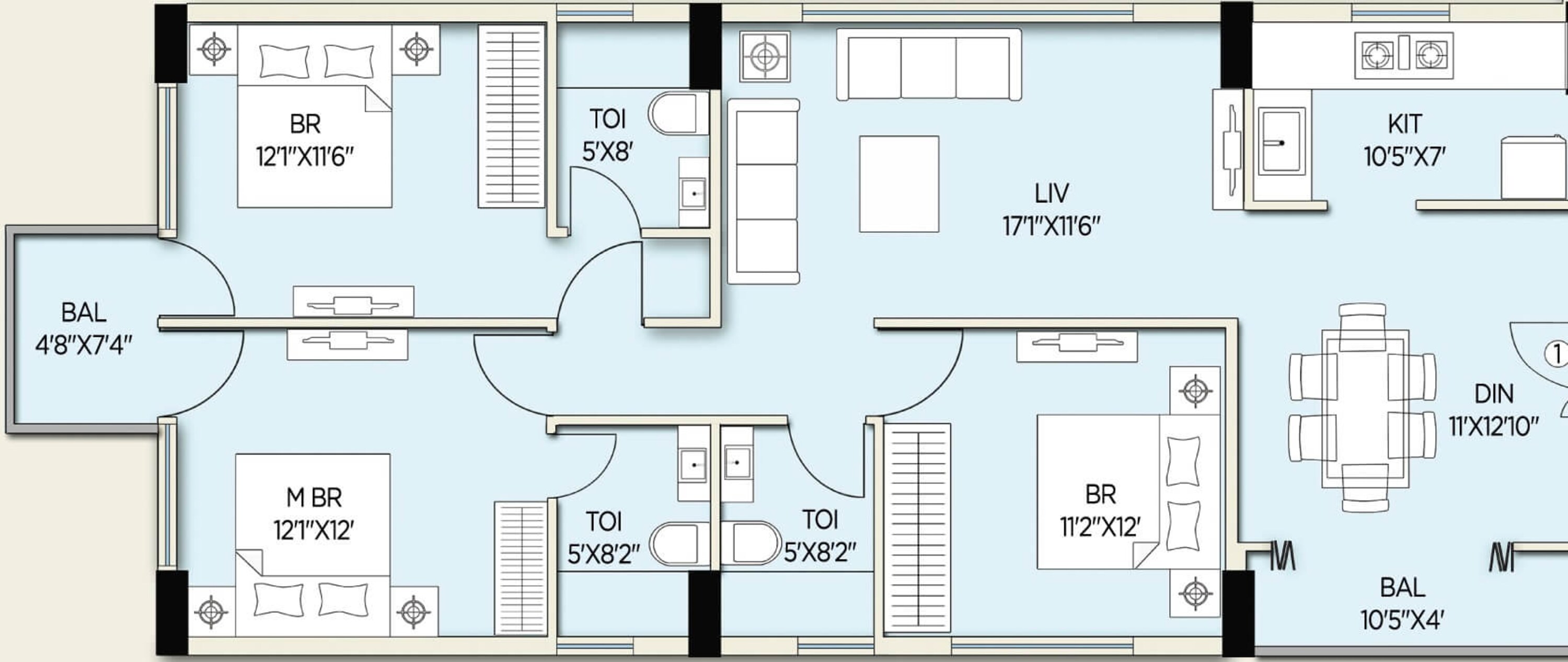 amit realty and shree rsh group ecos apartment 3bhk 1676sqft 1