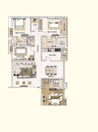 4 BHK 2838 Sq. Ft. Apartment