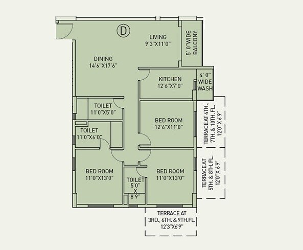 3 BHK 1758 Sq. Ft. Apartment