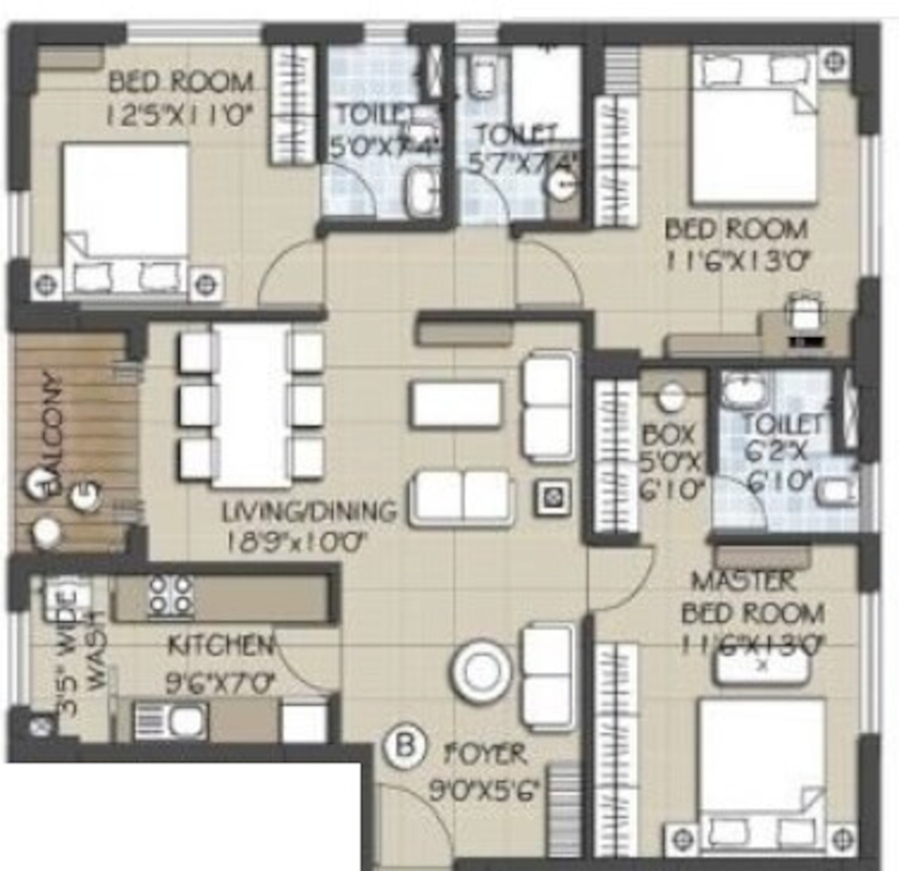 arya ananta apartment 3bhk sq 1857sqft 1