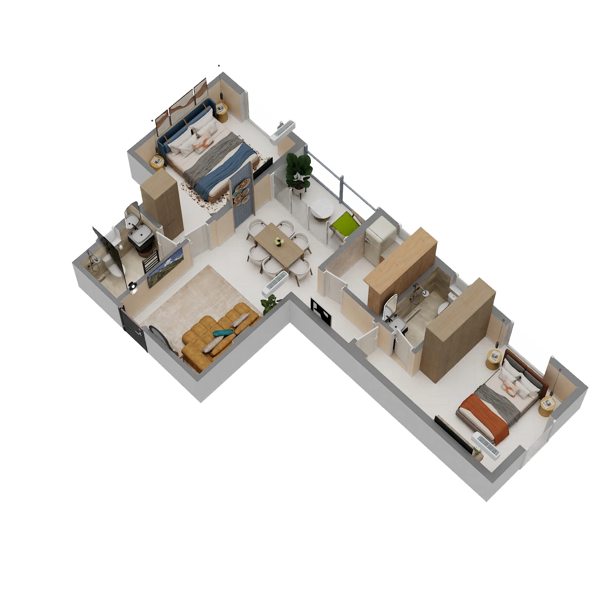 2 BHK 984 Sq. Ft. Apartment