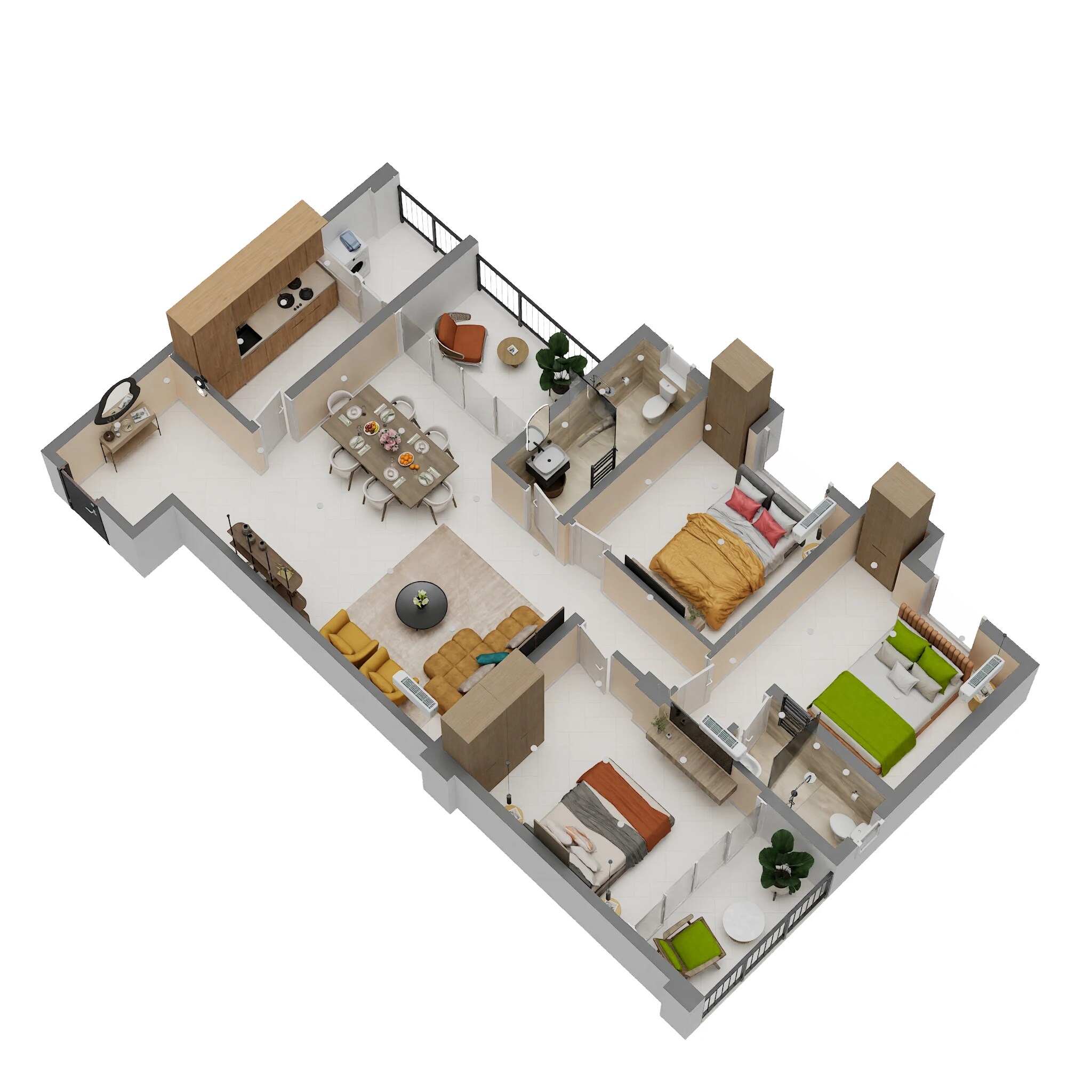 3 BHK 1478 Sq. Ft. Apartment