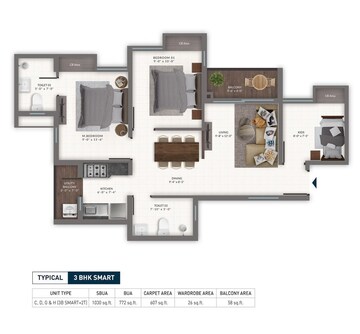  3 BHK Apartment at DTC Capital City, Rajarhat – for Sale