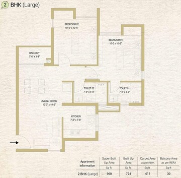  2 BHK Apartment at DTC Sojon, Joka – for Sale