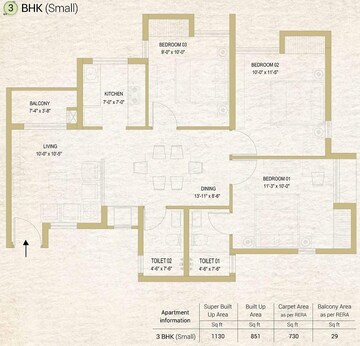 3 BHK Apartment at DTC Sojon, Joka – for Sale