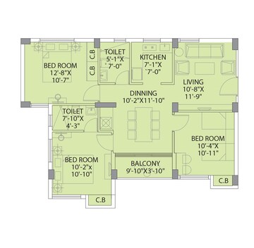  3 BHK Apartment at DTC Southern Heights, Joka – for Sale