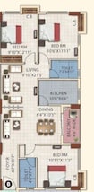 Eden Bella Vista 3 BHK Layout