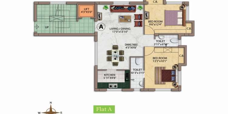 eden roma phase 4 apartment 2bhk 780sqft