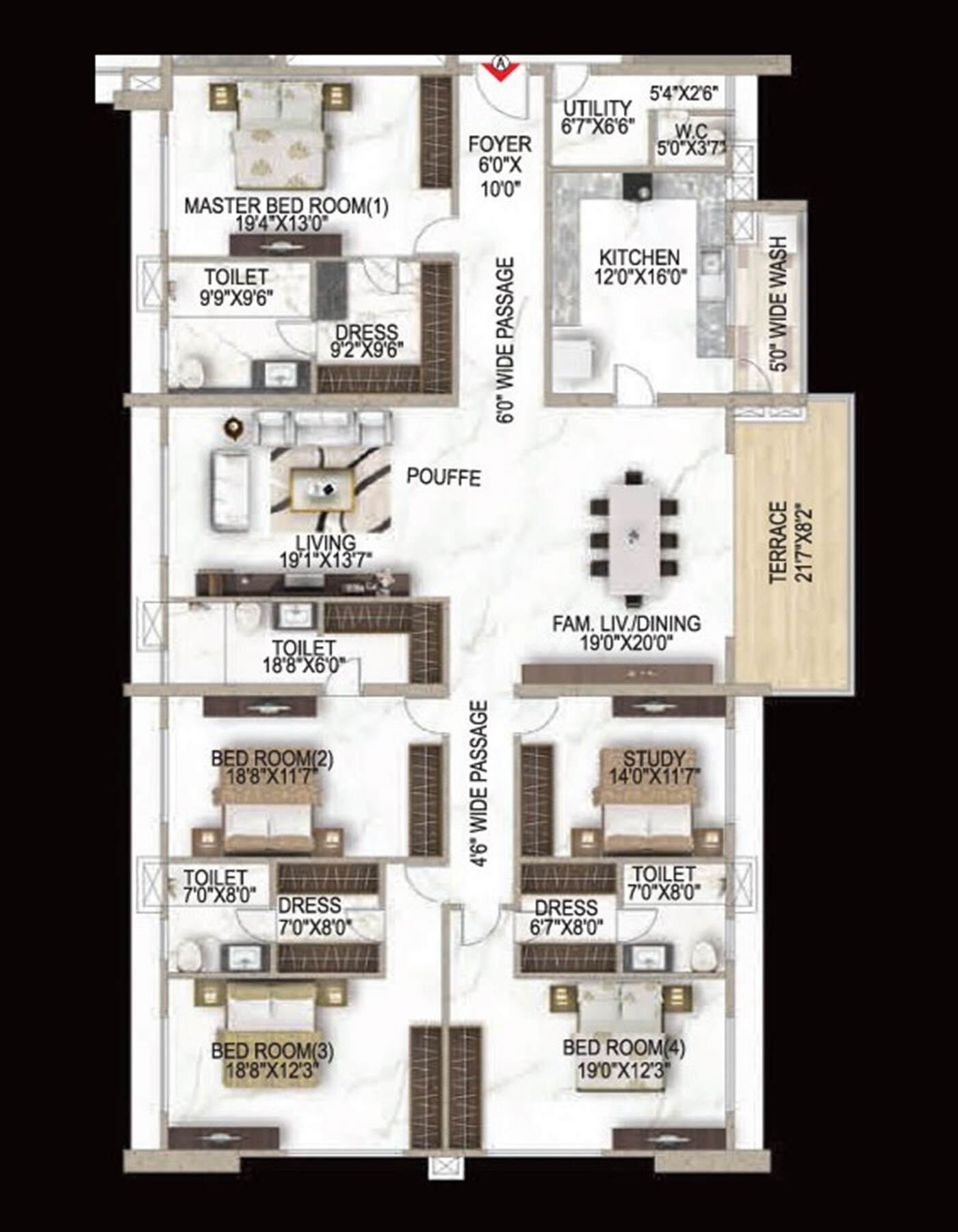 5 BHK 5252 Sq. Ft. Apartment