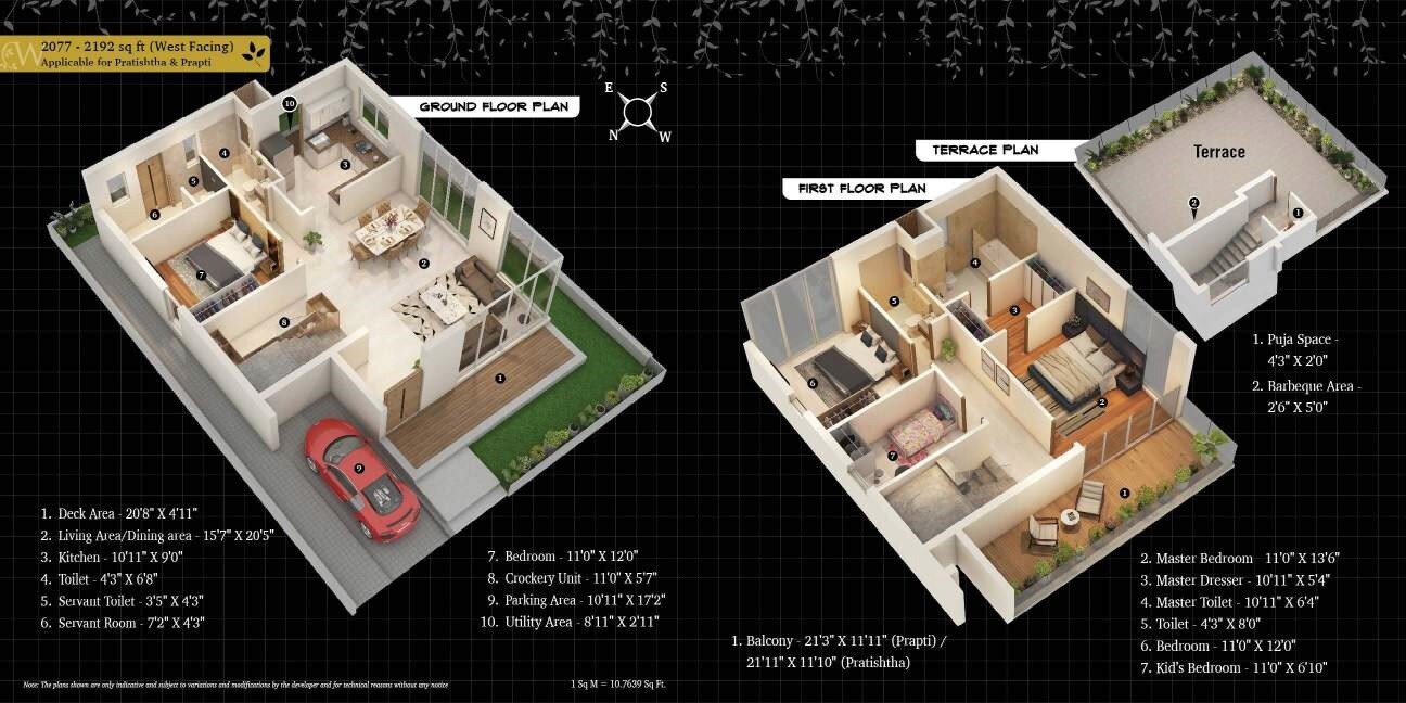 3 BHK 2192 Sq. Ft. Villa