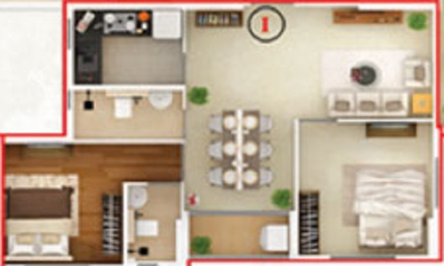 Etha SU Casa Royal 2 BHK Layout