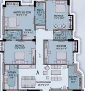 4 BHK 2225 Sq. Ft. Apartment in Fort Harmony