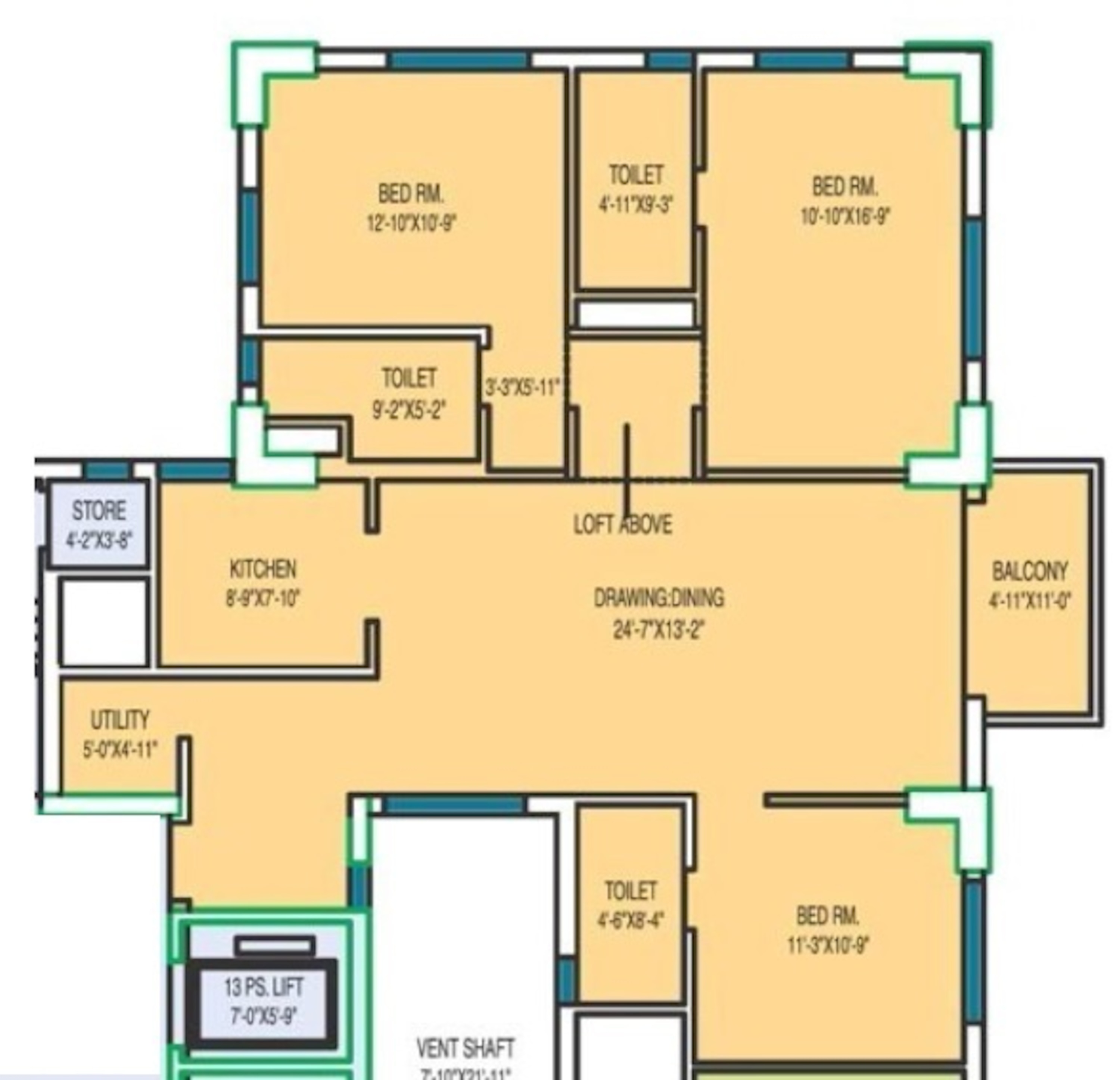 fort oasis apartment 3bhk 1816sqft 1