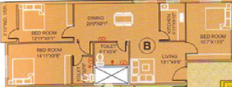 GM Meena Elegant 3 BHK Layout