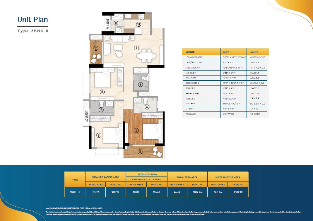 3 BHK 1510 Sq. Ft. Apartment in Godrej Blue