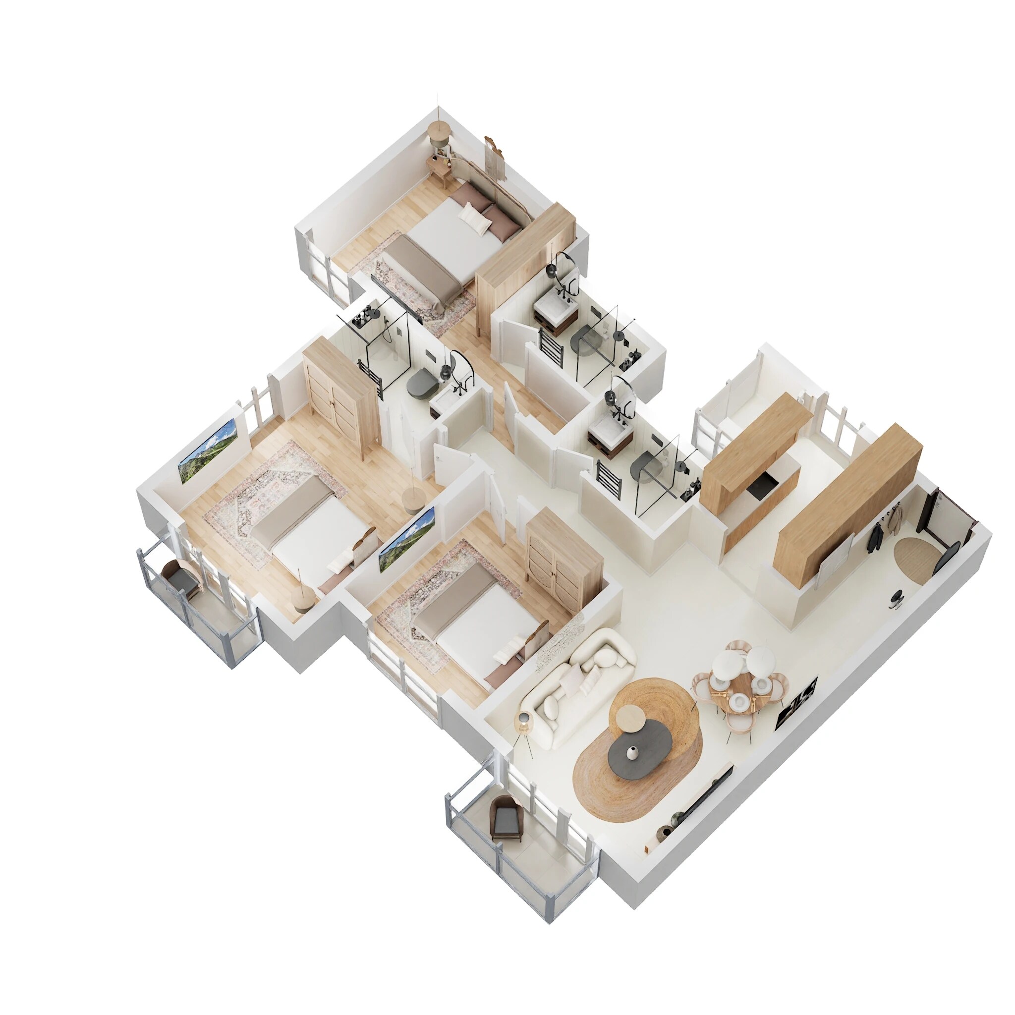 3 BHK 1344 Sq. Ft. Apartment