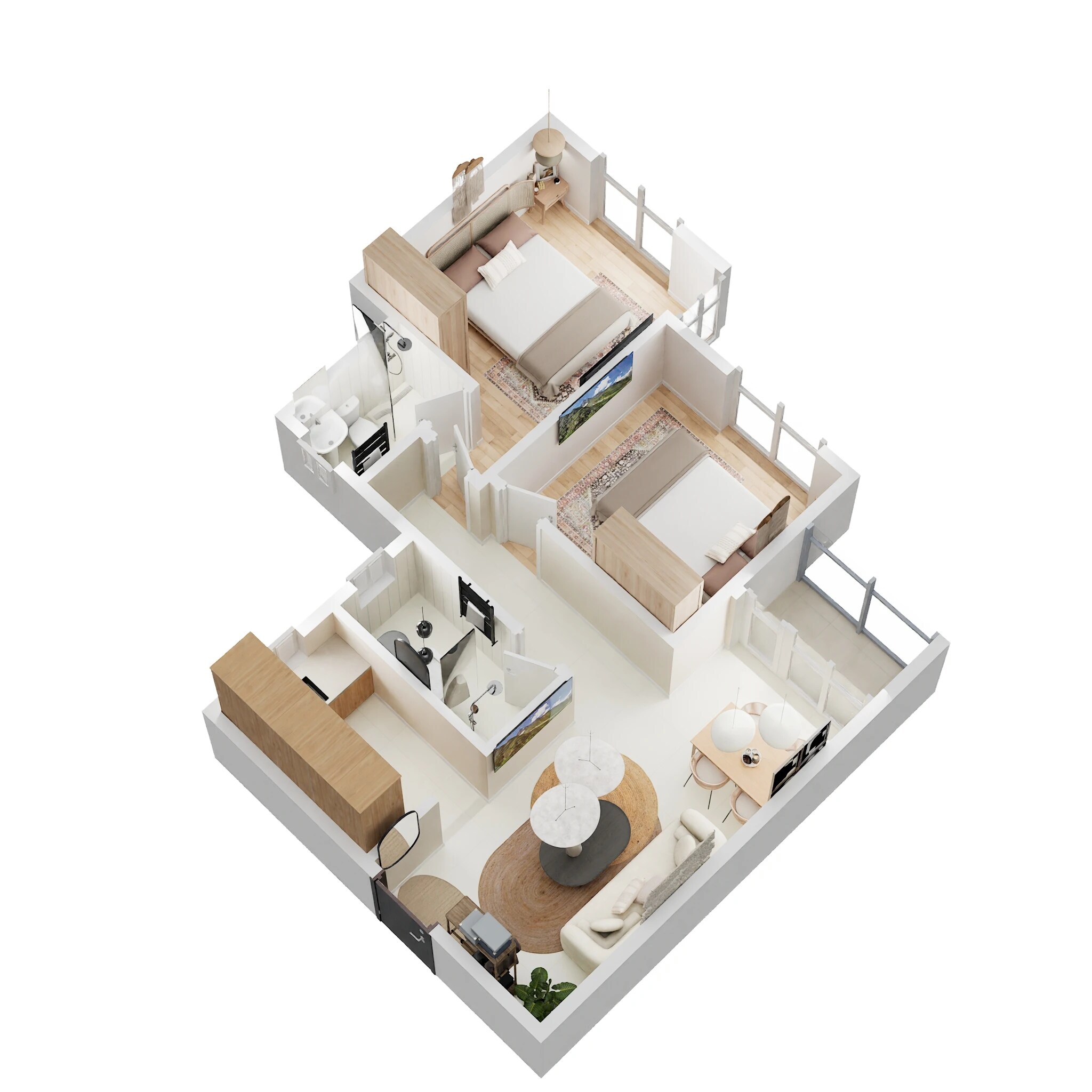 2 BHK 929 Sq. Ft. Apartment