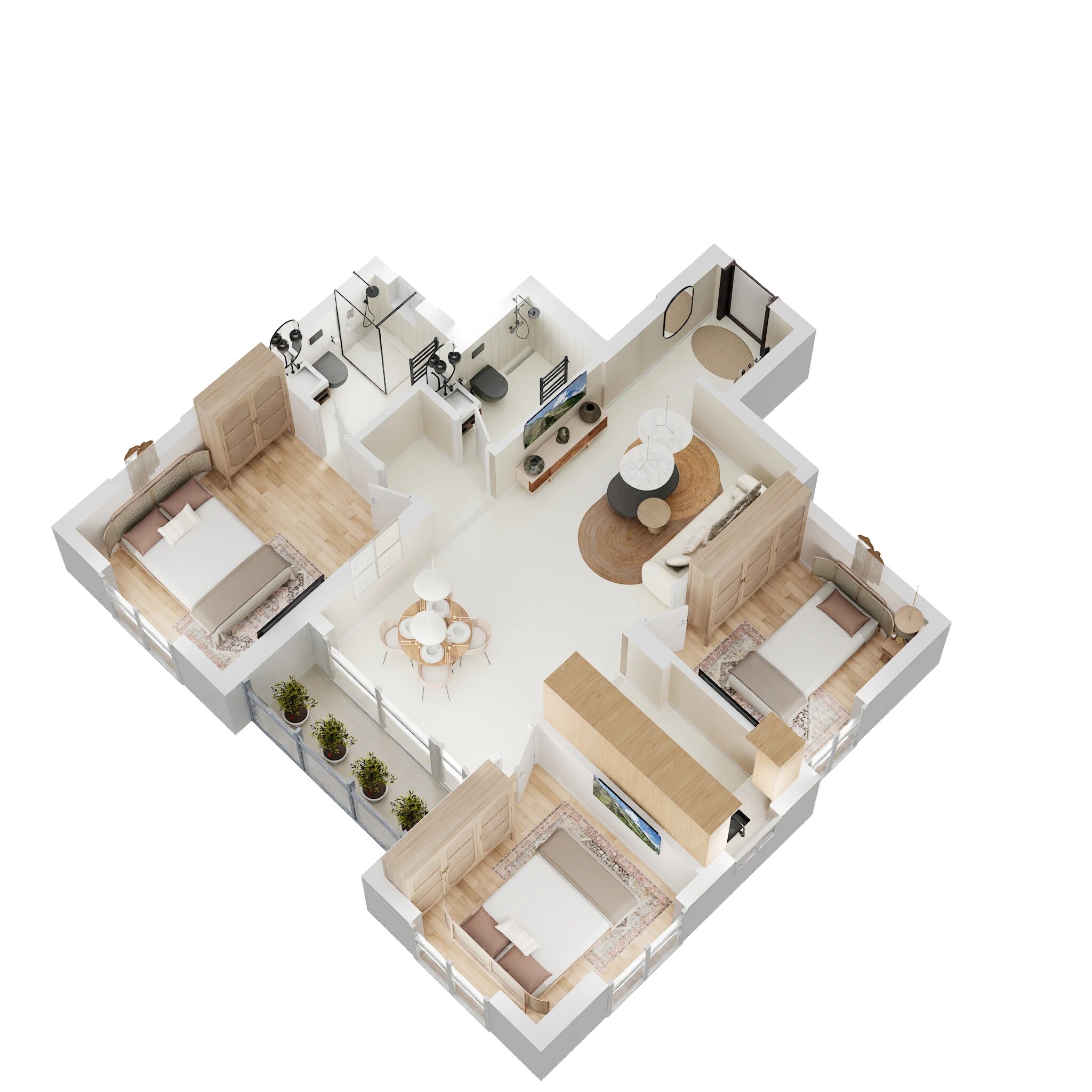 3 BHK 1101 Sq. Ft. Apartment