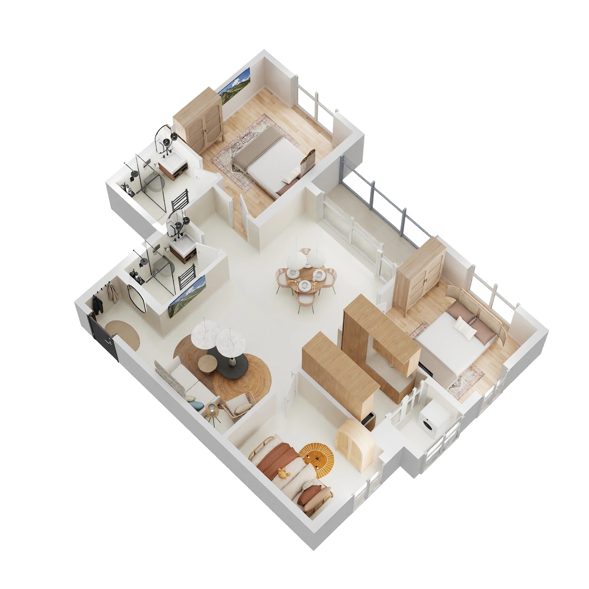 3 BHK 1160 Sq. Ft. Apartment