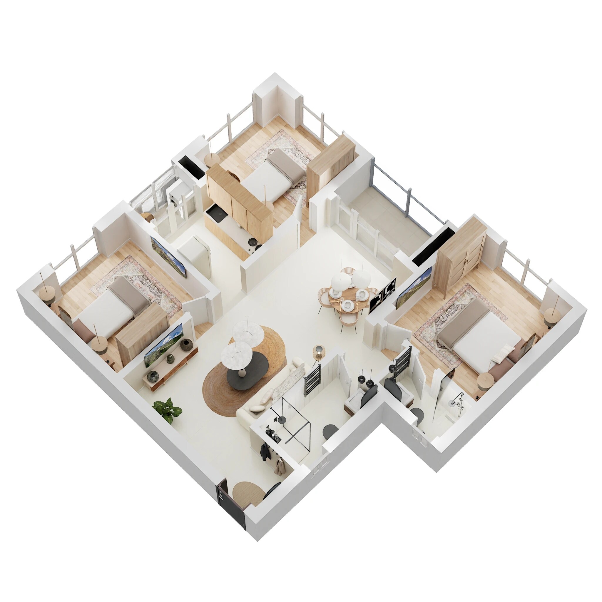 3 BHK 1170 Sq. Ft. Apartment