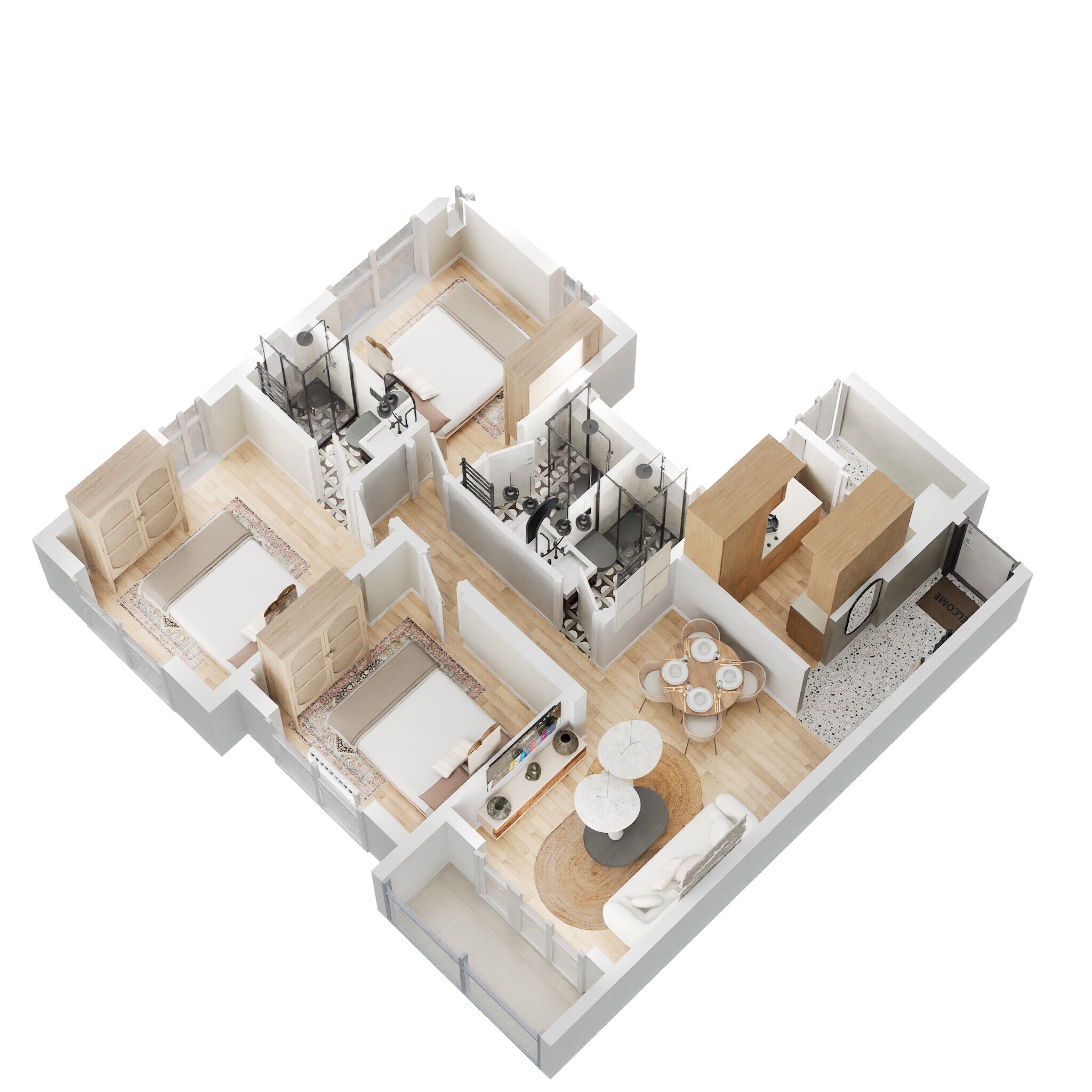 3 BHK 1282 Sq. Ft. Apartment