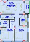 Gurukul Grande 2 BHK Layout