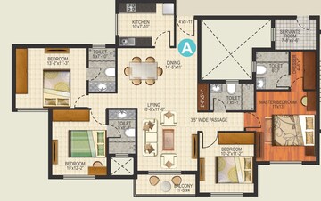  4 BHK Apartment at Ideal Aquaview, Mahish Bathan – for Sale