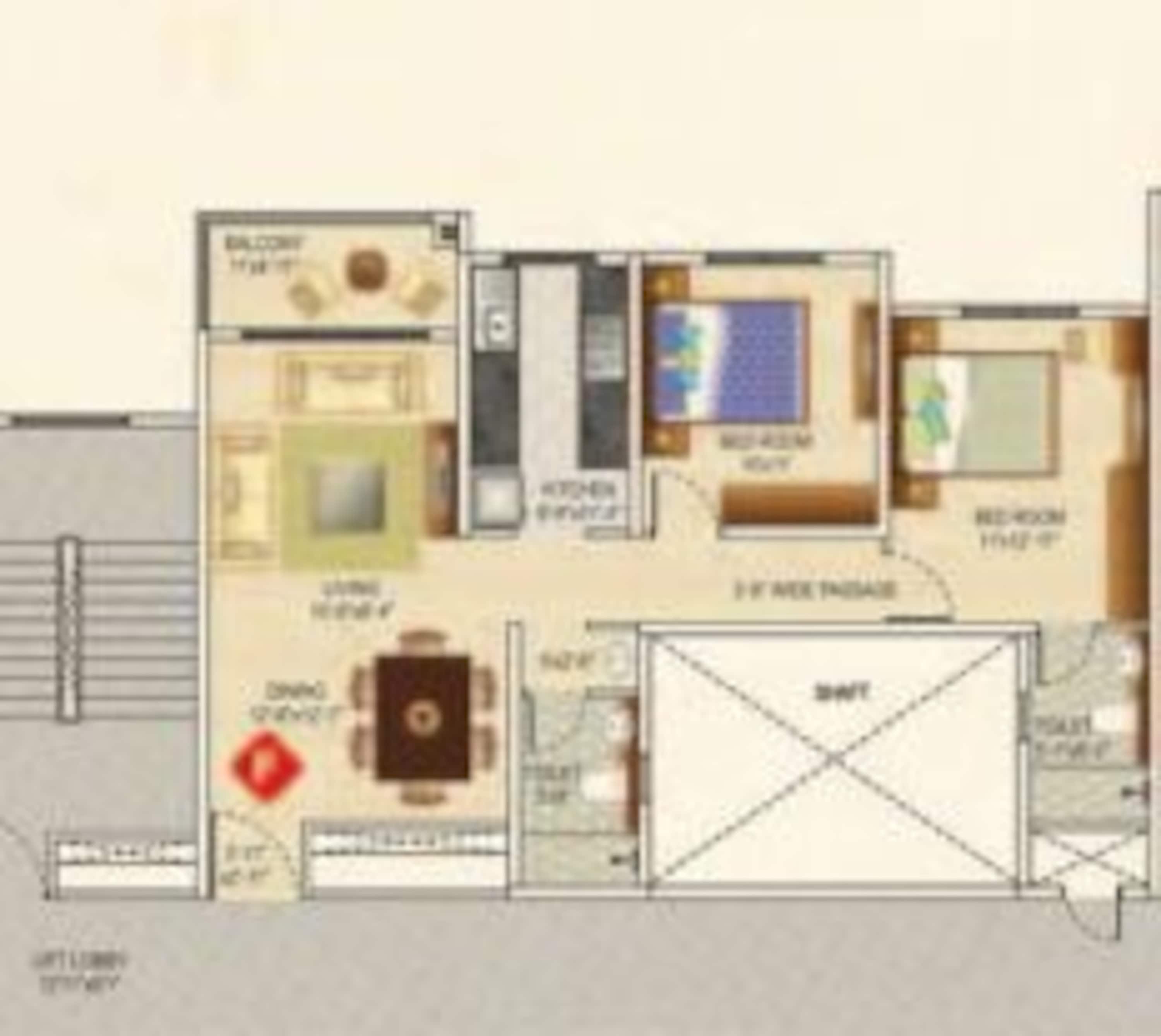 ideal greens apartment 2bhk 1220sqft 1