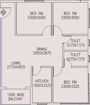  3 BHK Apartment at Jain Dream One, New Town – for Rent