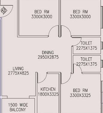 jain dream one apartment 3bhk 1240sqft 1