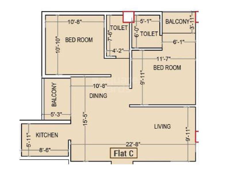 JMC Broadway 2 BHK Layout