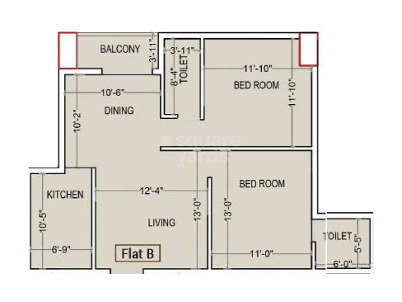 JMC Broadway 2 BHK Layout