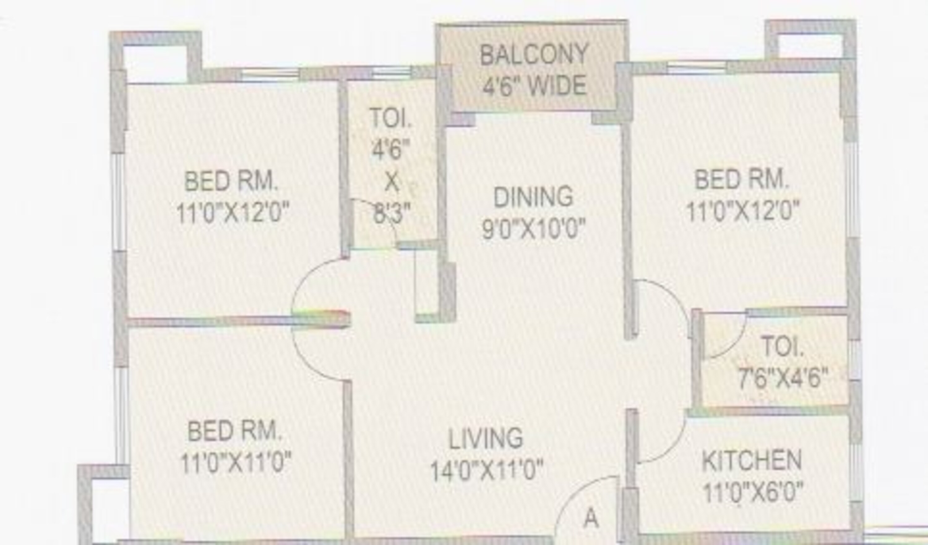 lgw the pyramid apartment 3bhk 1367sqft 1