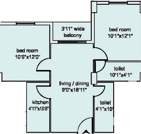 2 BHK 611 Sq. Ft. Apartment in Loharuka Green Heights II