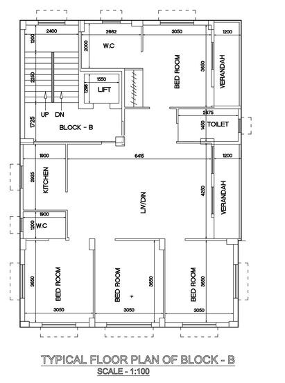 Floor plan of 4 BHK 1601 Sq. Ft. Apartment in Loharuka Green Leaf, Kolkata