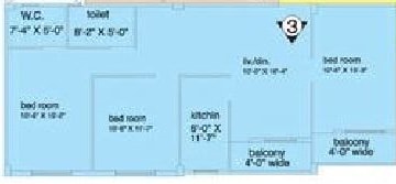 3 BHK Apartment at Loharuka Green Vista, Rajarhat – for Rent