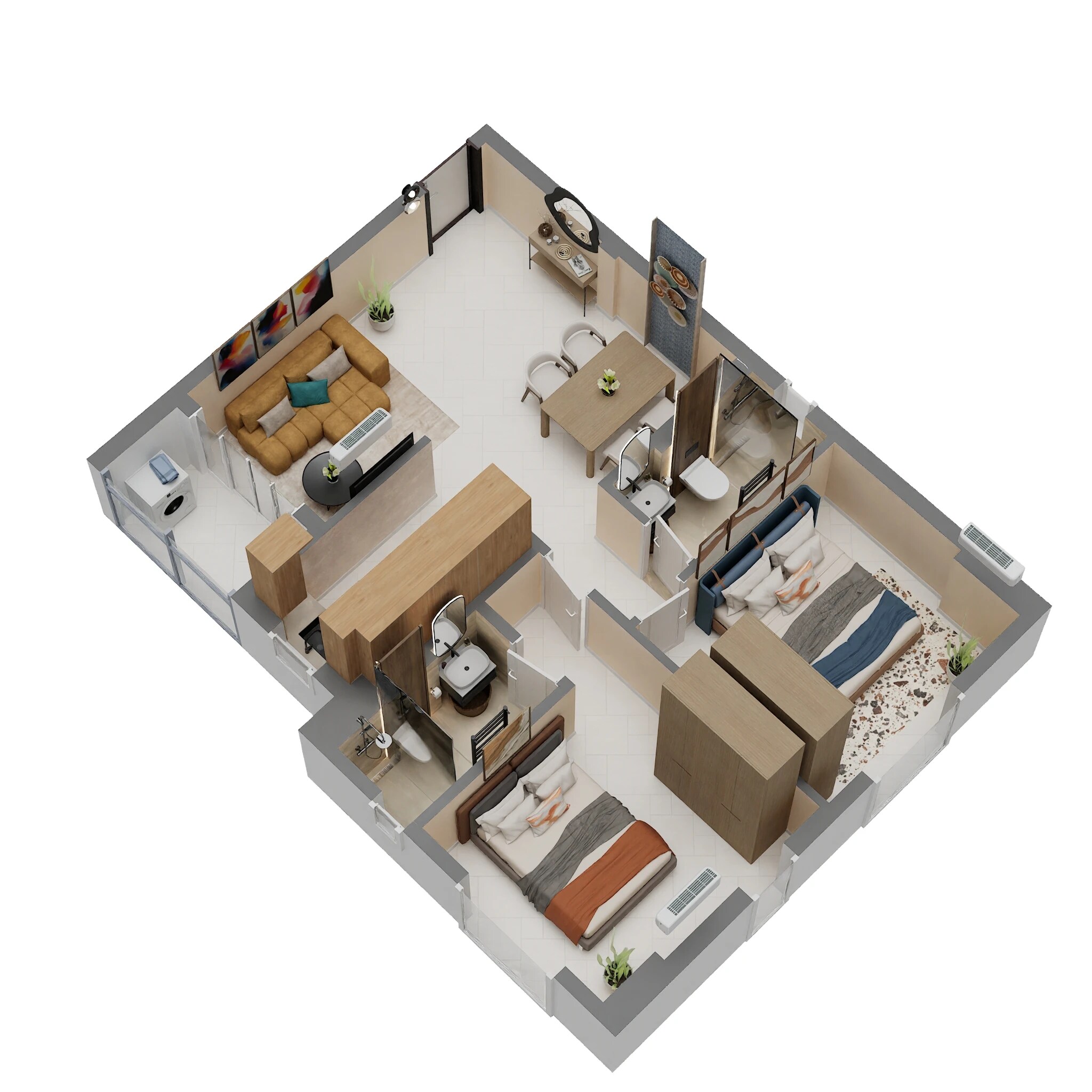 2 BHK 568 Sq. Ft. Apartment